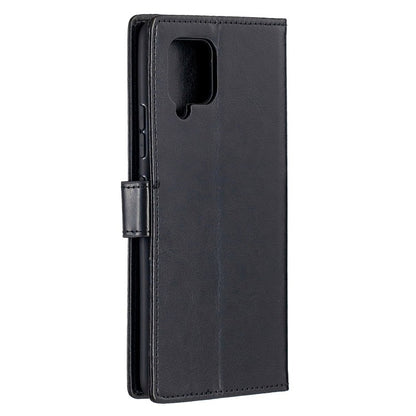 Galaxy A42 Leder Schwarz Kreditkarte Etui Bookcase