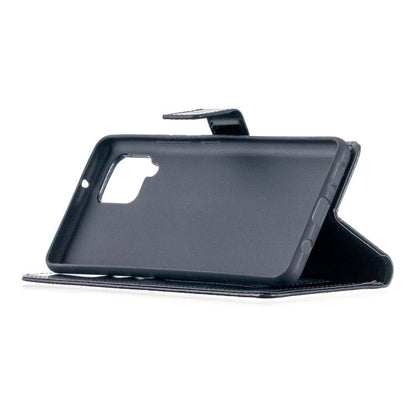Galaxy A42 Leder Schwarz Kreditkarte Etui Bookcase