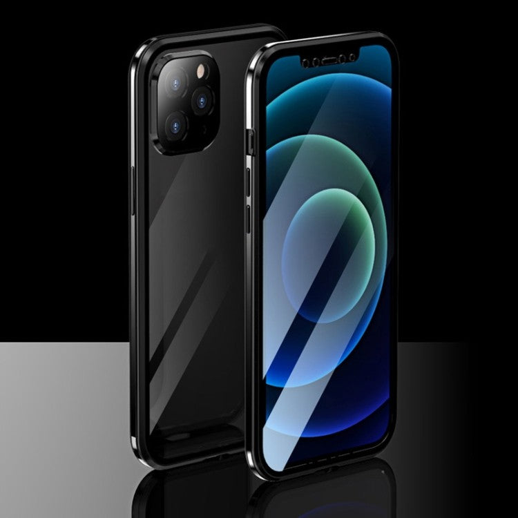 360 Grad Magnet Case Für iPhone 12 Pro Hülle mit Kameraschutz  Schwarz