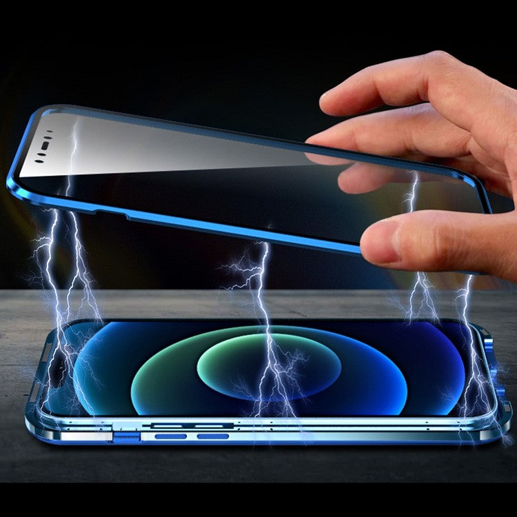 360 Grad Magnet Case Für iPhone 12 Pro Hülle mit Kameraschutz  Schwarz