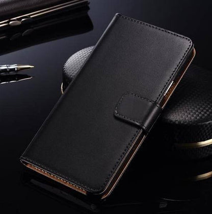 Schwarz Leder Kreditkarte Etui Samsung Galaxy S6 Edge