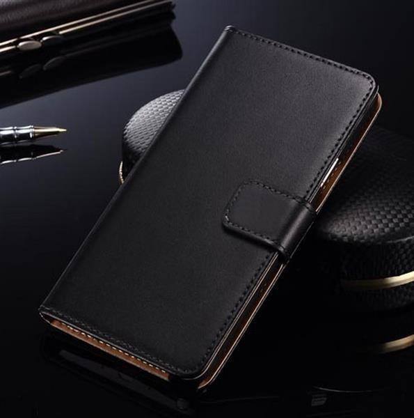 Schwarz Leder Kreditkarte Etui Samsung Galaxy S6 Edge