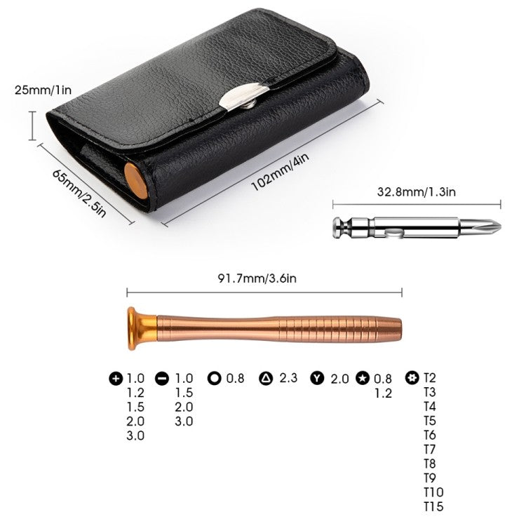 Magnetic Tragbare Brieftasche Schraubendreher Set 27 in1 Werkzeug Reparatur Schraubenzieher