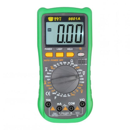 Digital Multimeter BEST 9801A, Grün inkl. Messspitzen und Transporttasche