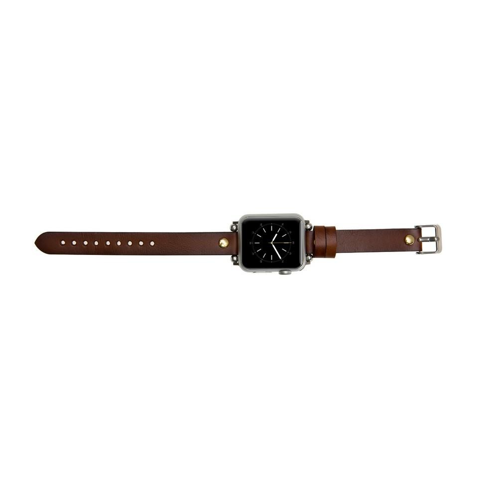 Bouletta ECHT LEDER Apple Watch 42mm / 44mm - Rustikale Bräune mit Effekt