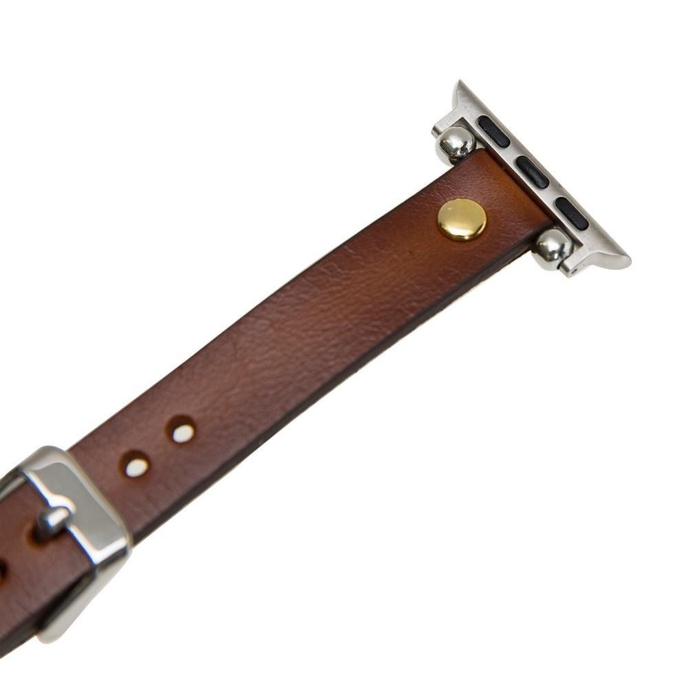 Bouletta ECHT LEDER Apple Watch 42mm / 44mm - Rustikale Bräune mit Effekt