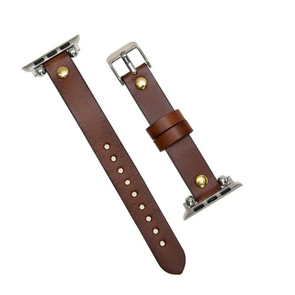 Bouletta ECHT LEDER Apple Watch 42mm / 44mm - Rustikale Bräune mit Effekt