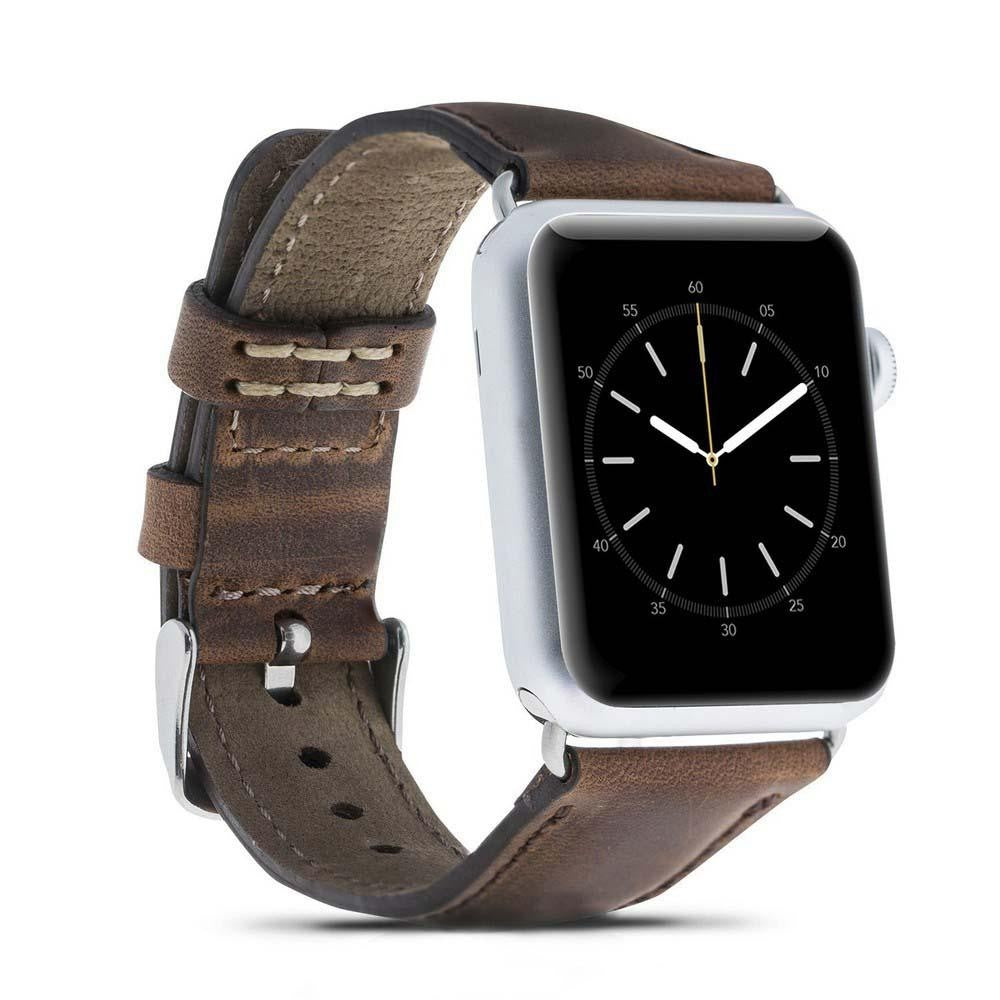 Bouletta ECHT LEDER Apple Watch für 42mm / 44mm - Antic Braun