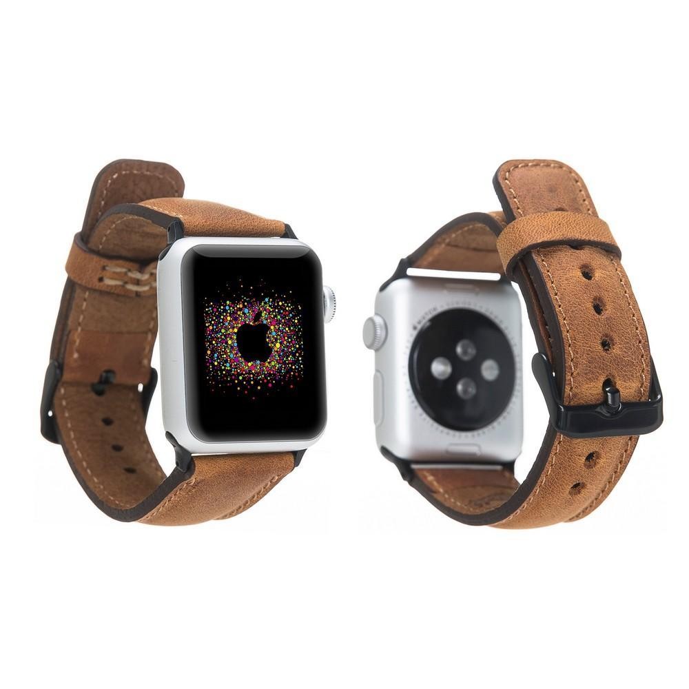 Bouletta Lederarmband für Applewatch 42mm / 44 mm - Bräune