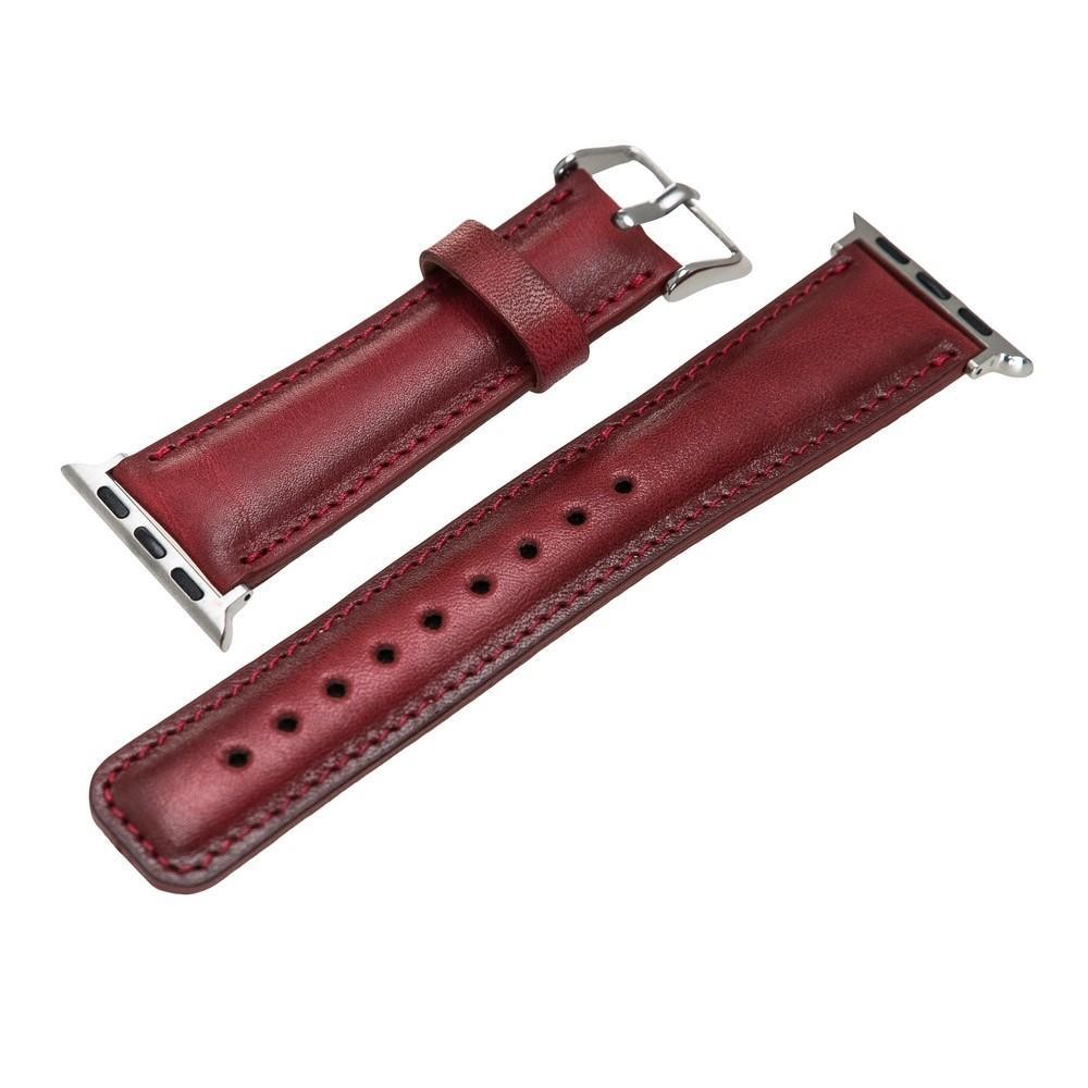 Bouletta Lederarmband für Applewatch 42mm / 44 mm - Rost Rot