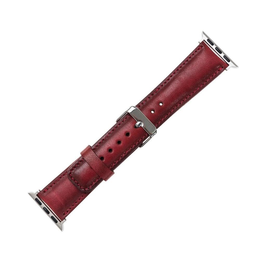Bouletta Lederarmband für Applewatch 42mm / 44 mm - Rost Rot