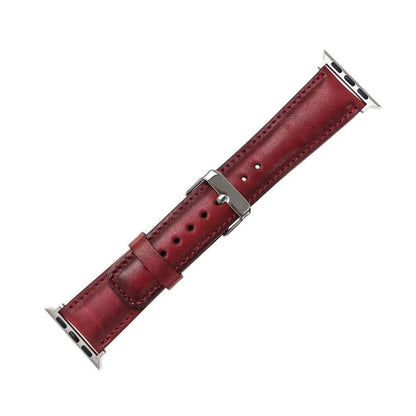 Bouletta Lederarmband für Applewatch 42mm / 44 mm - Rost Rot
