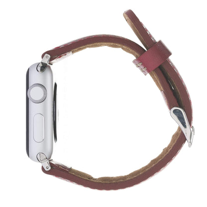 Bouletta Lederarmband für Applewatch 38mm / 40mm - Rot brüniert