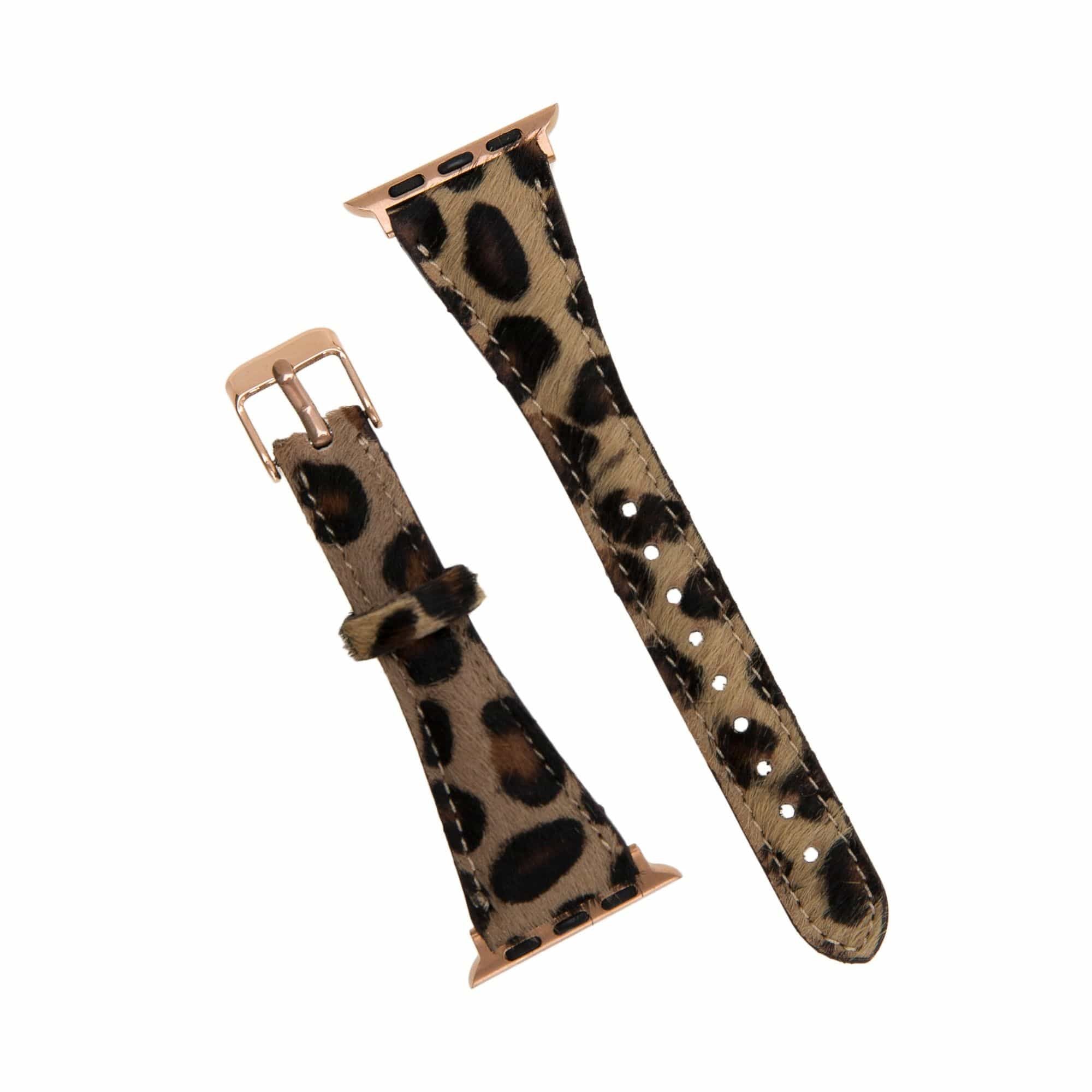 Bouletta Leder Watch Slim Band für Apple Watch 42-44 mm Leopar Hairy