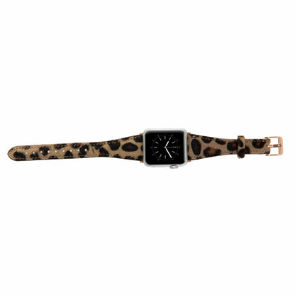 Bouletta Leder Watch Slim Band für Apple Watch 42-44 mm Leopar Hairy
