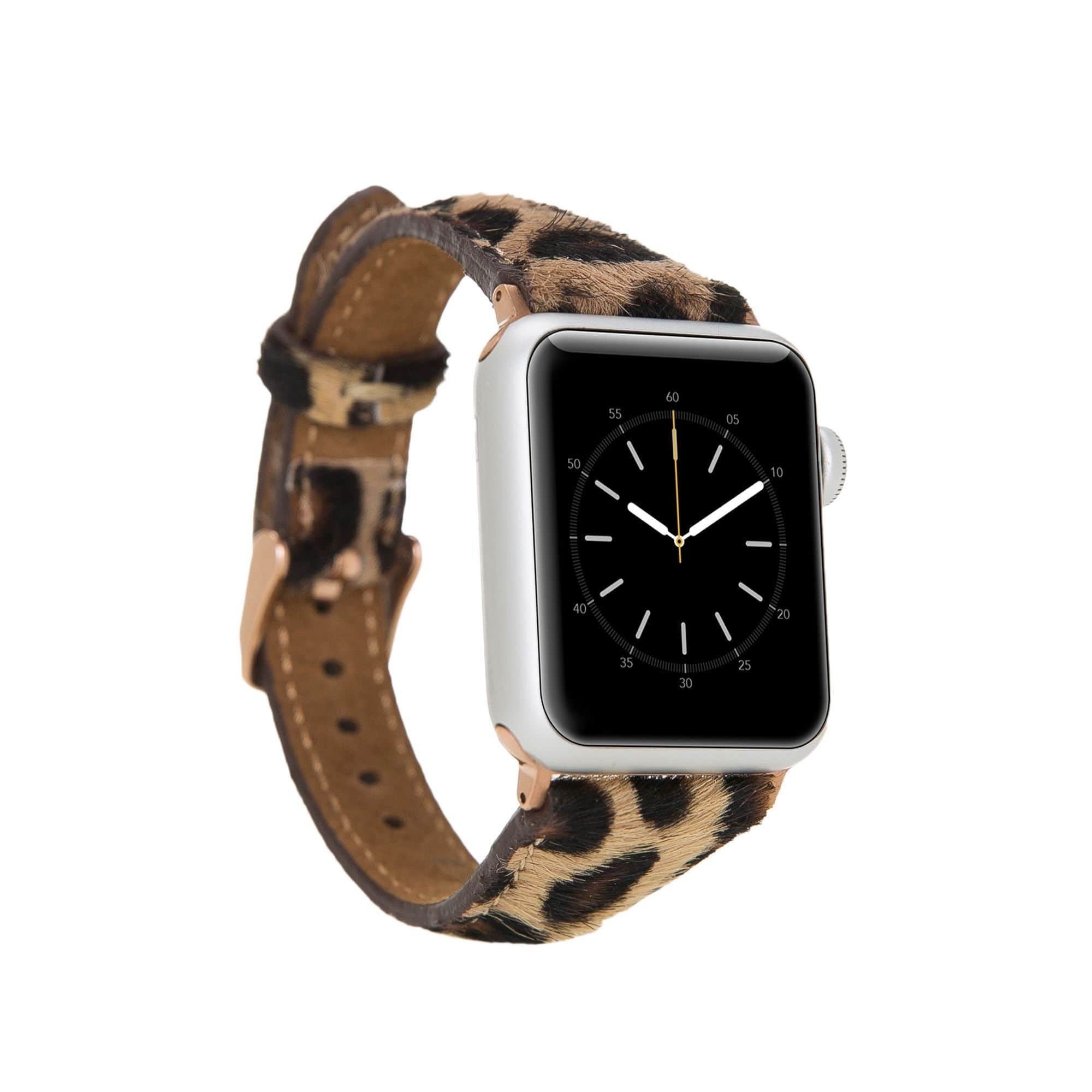 Bouletta Leder Watch Slim Band für Apple Watch 42-44 mm Leopar Hairy