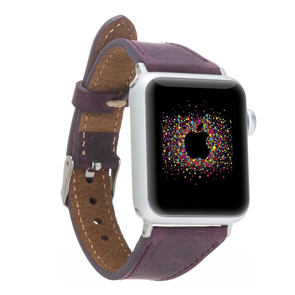 Bouletta Lederarmband für Applewatch 42mm / 44 mm - Antik Lila