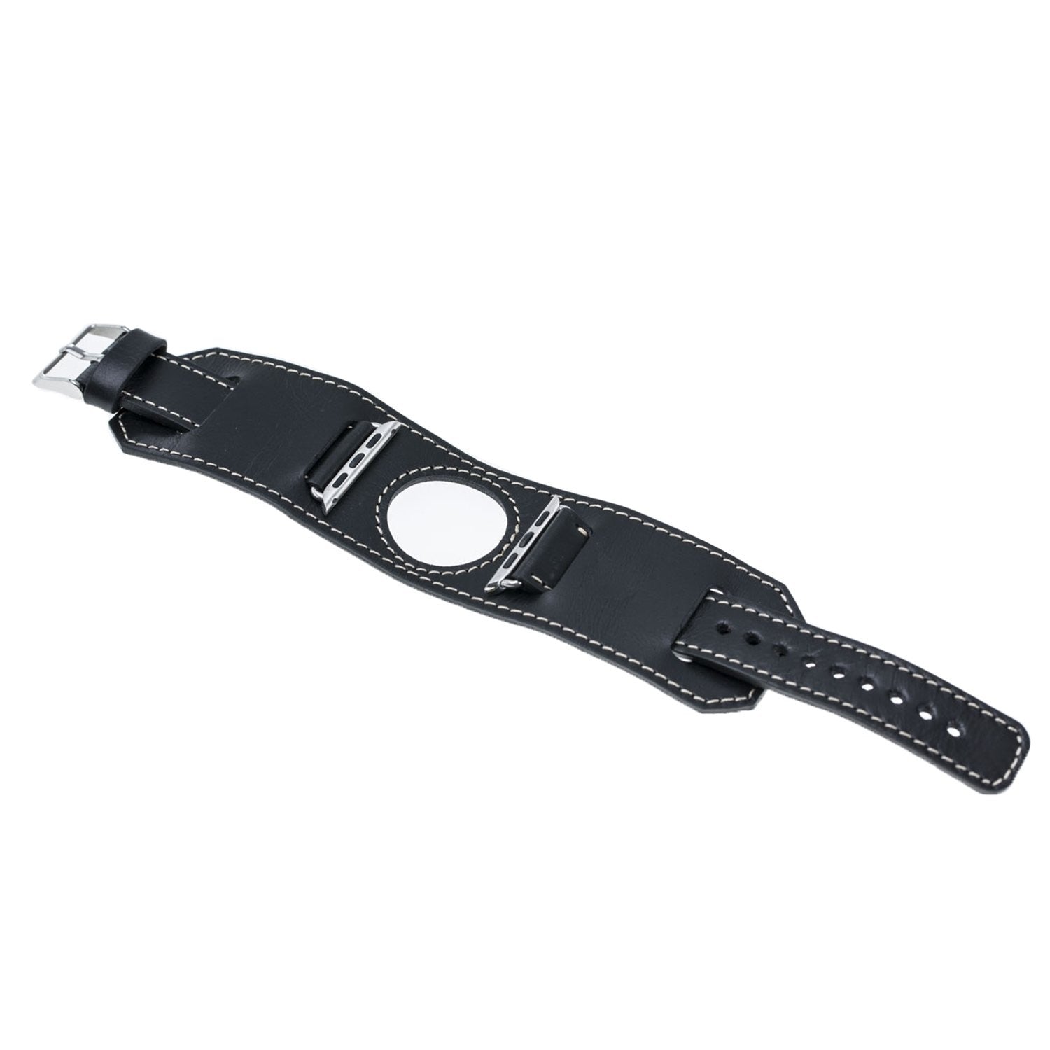 Bouletta Lederarmband für Apple Watch  42mm / 44 mm - Rustikal Schwarz