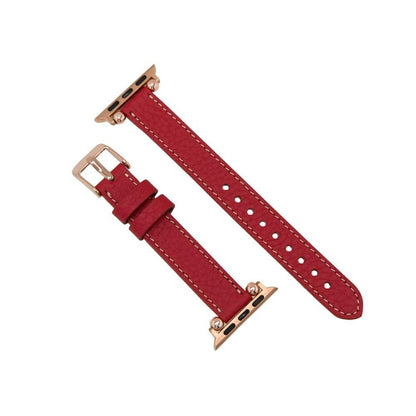 Bouletta Leder Ferro Uhrenarmband für Apple Watch  42mm / 44mm - Floater Rot