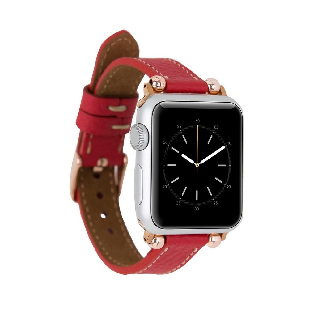 Bouletta Leder Ferro Uhrenarmband für Apple Watch  42mm / 44mm - Floater Rot