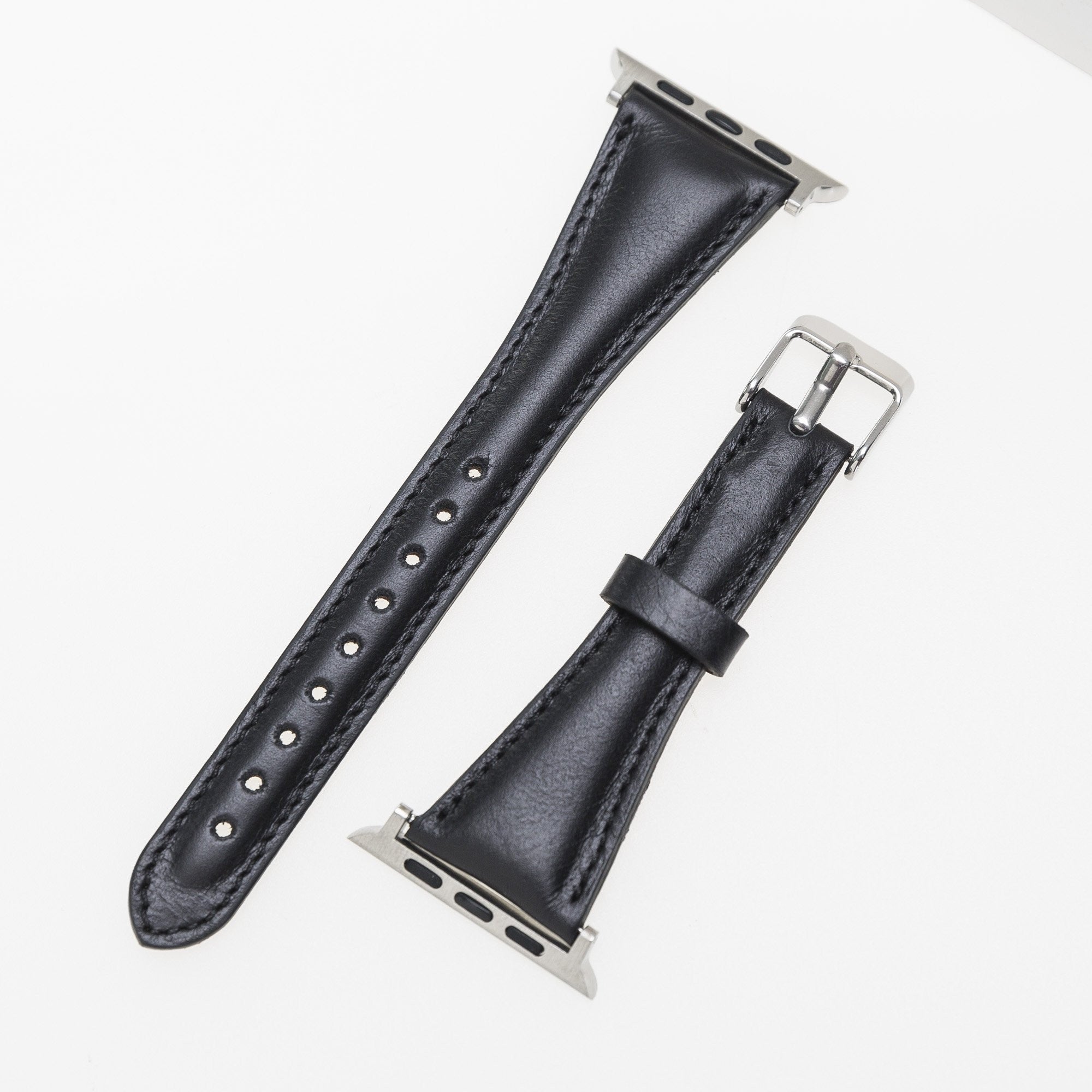 Bouletta Schlankes Double Tour Hector Gold Lederarmband für Apple Watch 42mm - Floater Mink