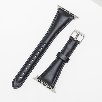 Bouletta Schlankes Double Tour Hector Gold Lederarmband für Apple Watch 42mm - Floater Mink