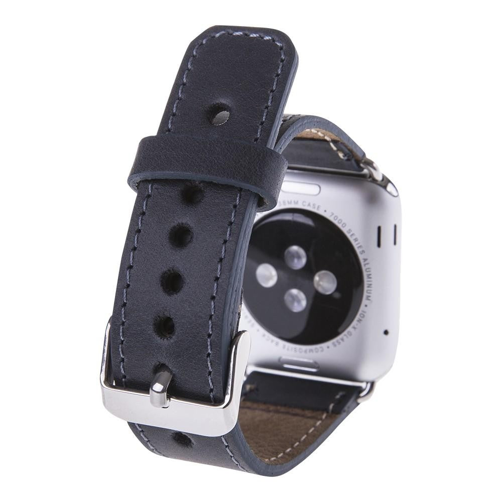 Bouletta Lederarmband für Applewatch 42mm / 44 mm - Schwarz