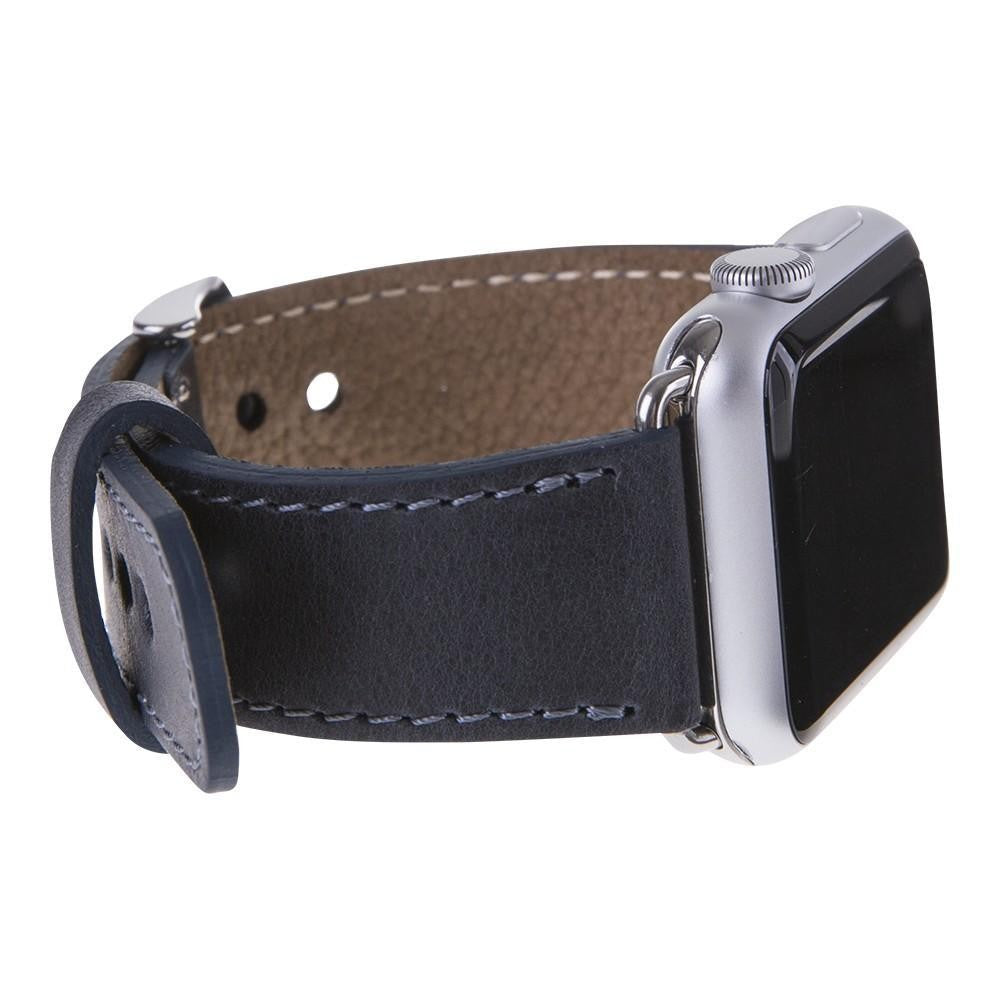 Bouletta Lederarmband für Applewatch 42mm / 44 mm - Schwarz