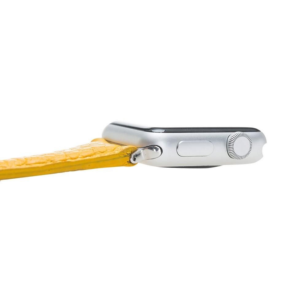 Bouletta Lederarmband für Applewatch 42mm / 44 mm - Floater Gelb