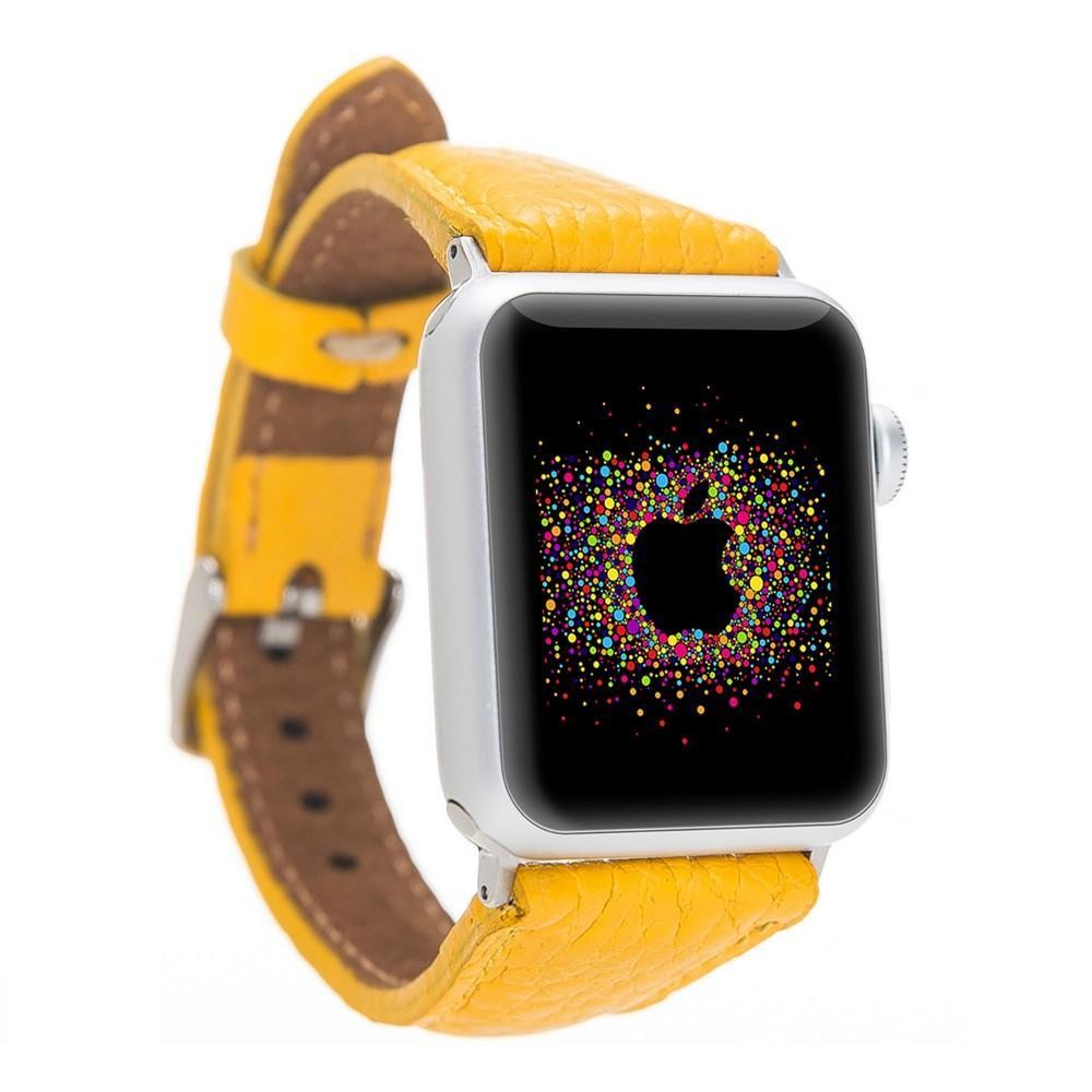 Bouletta Lederarmband für Applewatch 42mm / 44 mm - Floater Gelb