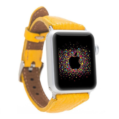 Bouletta Lederarmband für Applewatch 42mm / 44 mm - Floater Gelb