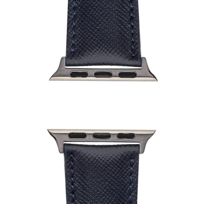 BoulettaLederarmband für Applewatch 42mm / 44 mm - Navy Blau