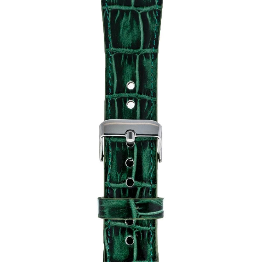 Bouletta Lederarmband für Applewatch 42mm / 44 mm - Krokodil Grün