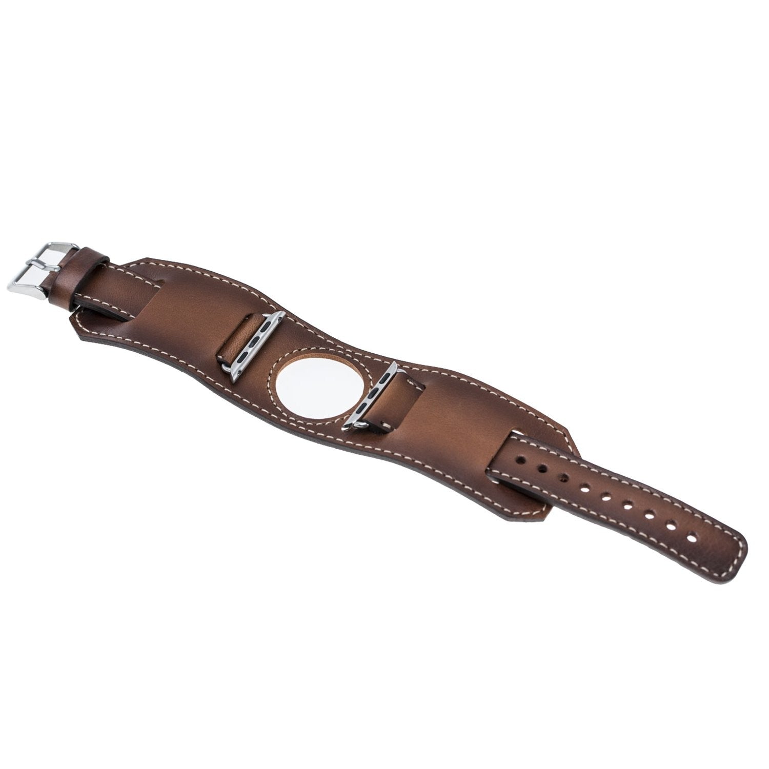 Bouletta Lederarmband für Applewatch 38mm / 40 mm - Rustikale Bräune mit Effekt