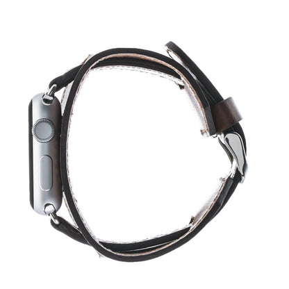Bouletta Lederarmband für Applewatch 38mm / 40 mm - Rustikale Bräune mit Effekt