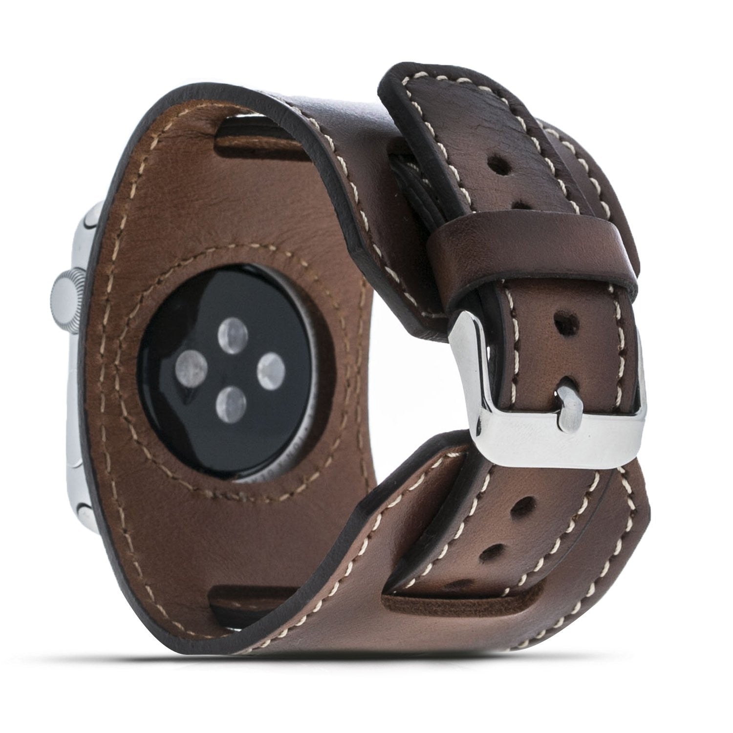 Bouletta Lederarmband für Applewatch 38mm / 40 mm - Rustikale Bräune mit Effekt