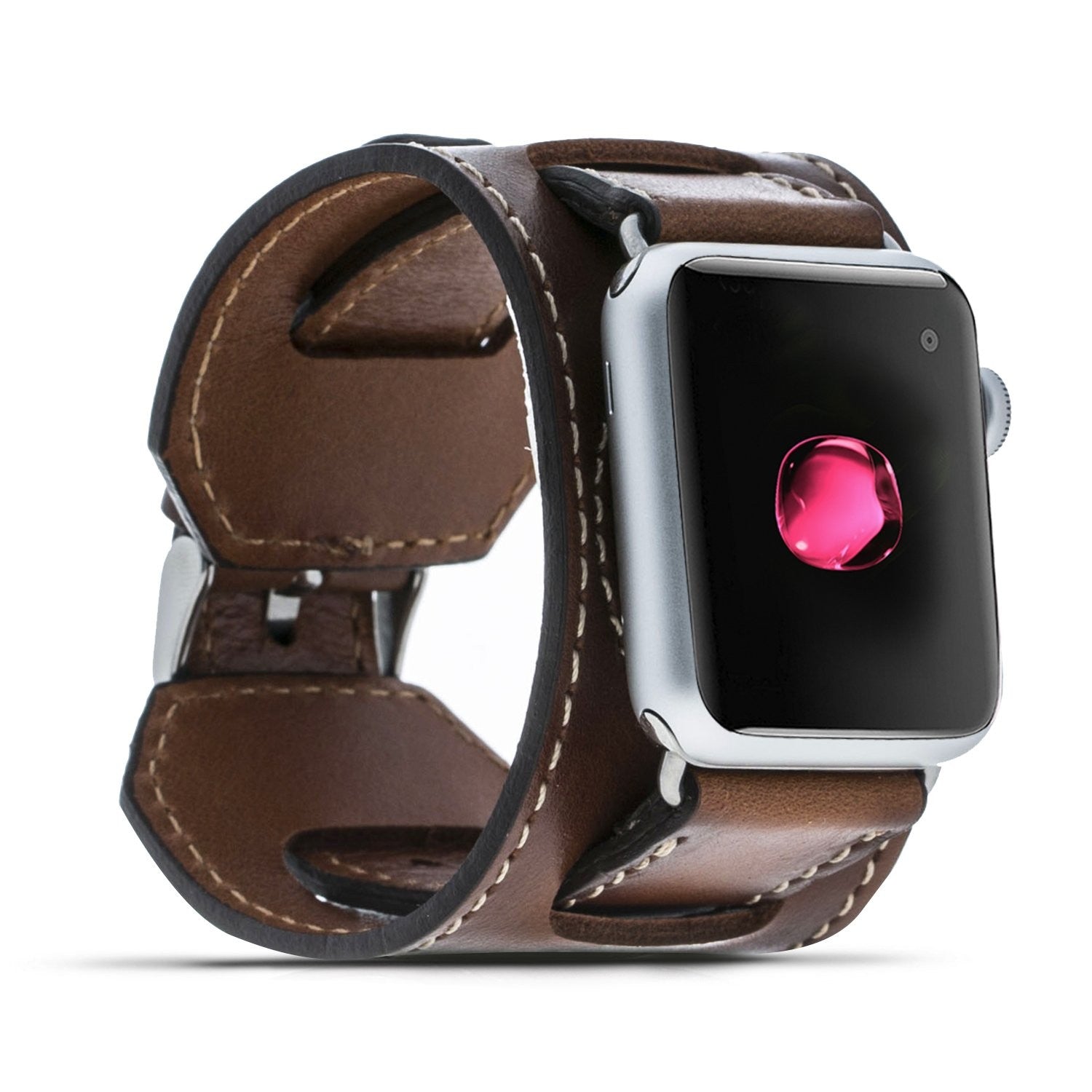 Bouletta Lederarmband für Applewatch 38mm / 40 mm - Rustikale Bräune mit Effekt