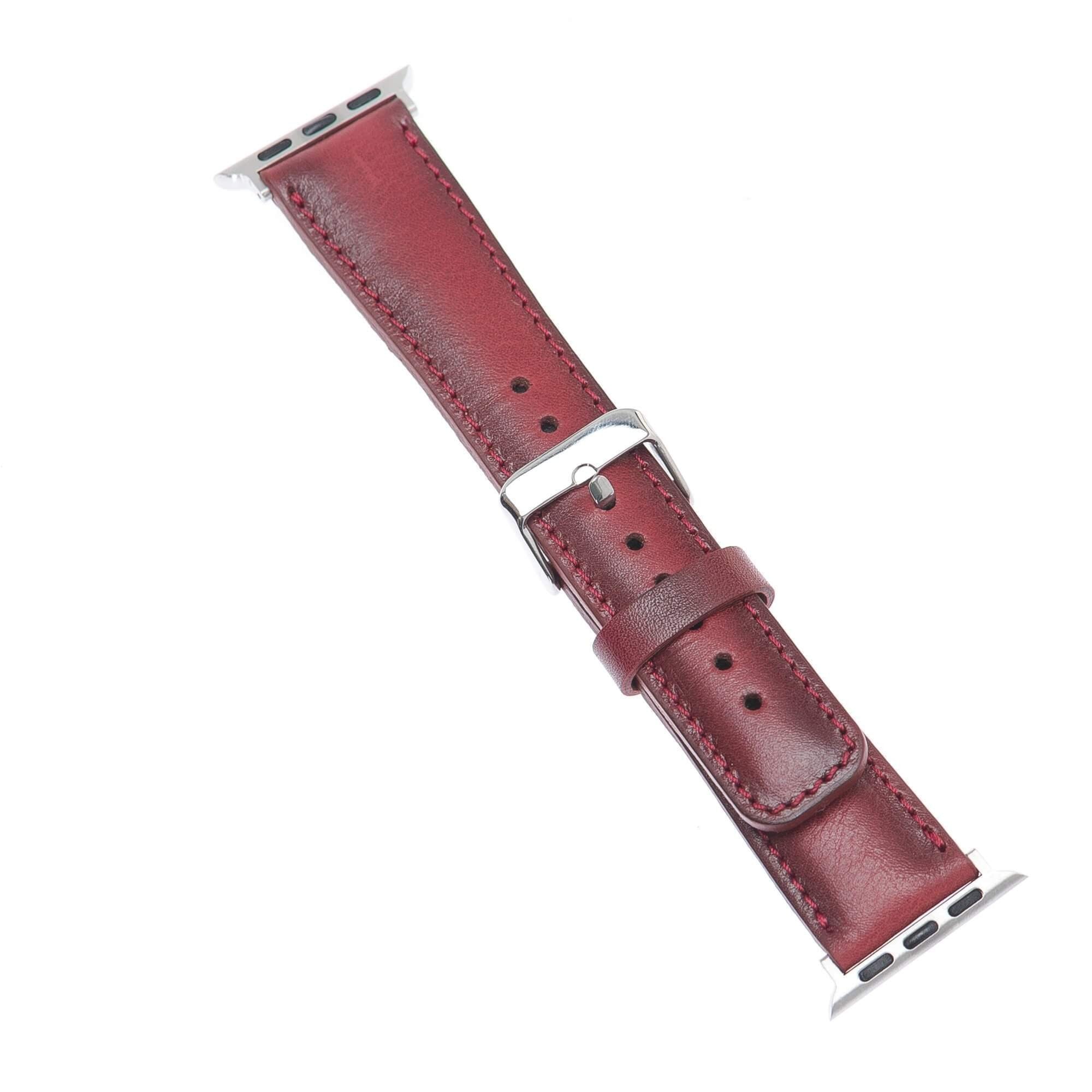 Bouletta Lederarmband für Applewatch 38mm / 40 mm - Rot brüniert