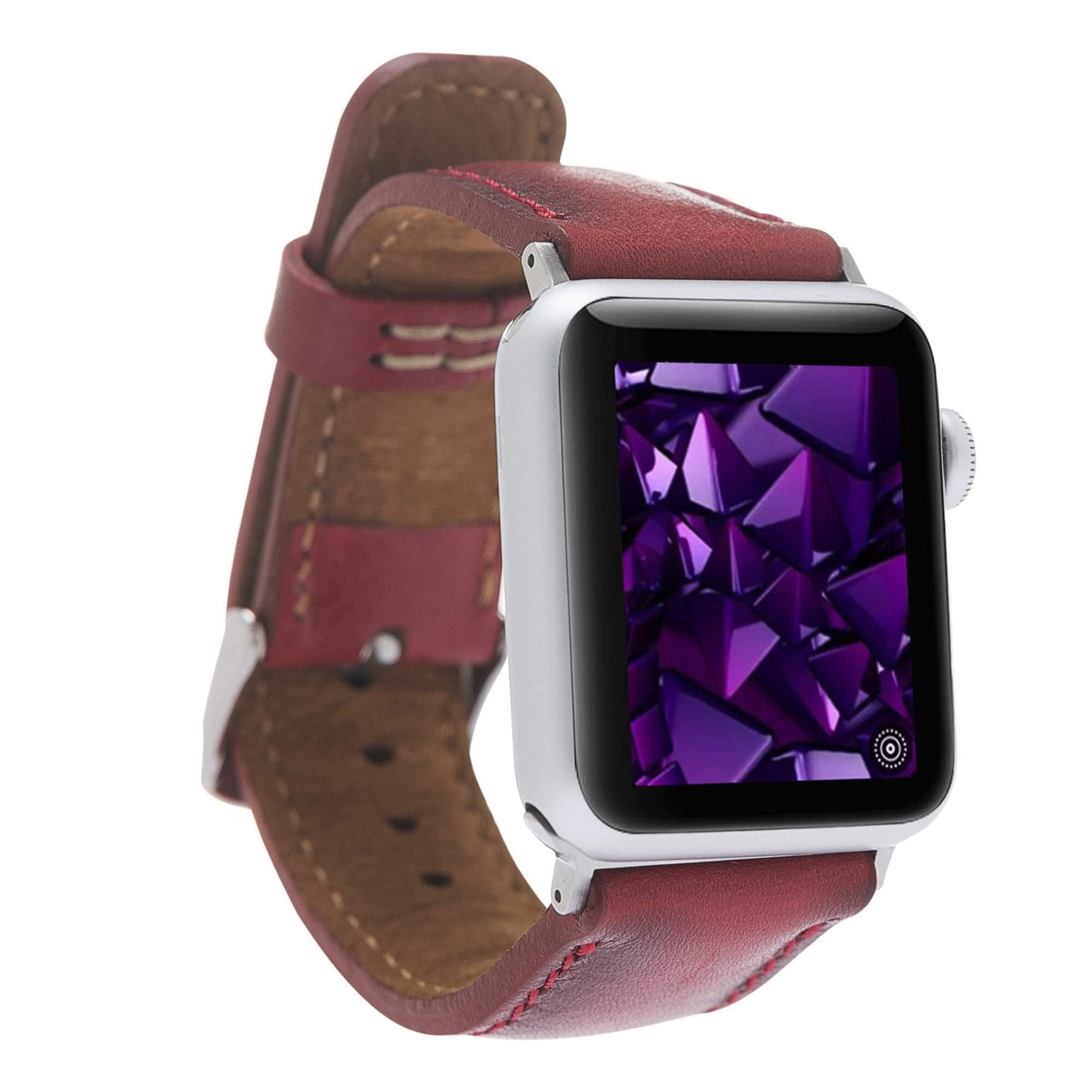 Bouletta Lederarmband für Applewatch 38mm / 40 mm - Rot brüniert