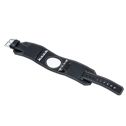 Bouletta Lederarmband für Apple Watch  42mm / 44 mm - Rustikal Schwarz