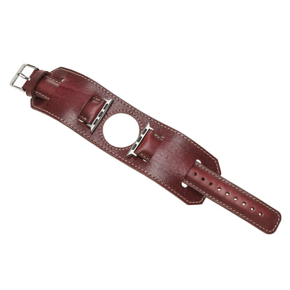 Bouletta Lederarmband für Apple Watch  42mm / 44 mm - Rot brüniert