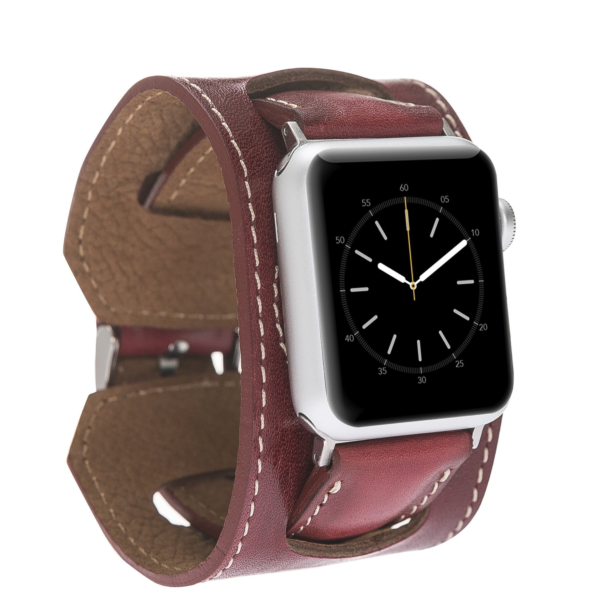 Bouletta Lederarmband für Apple Watch  42mm / 44 mm - Rot brüniert