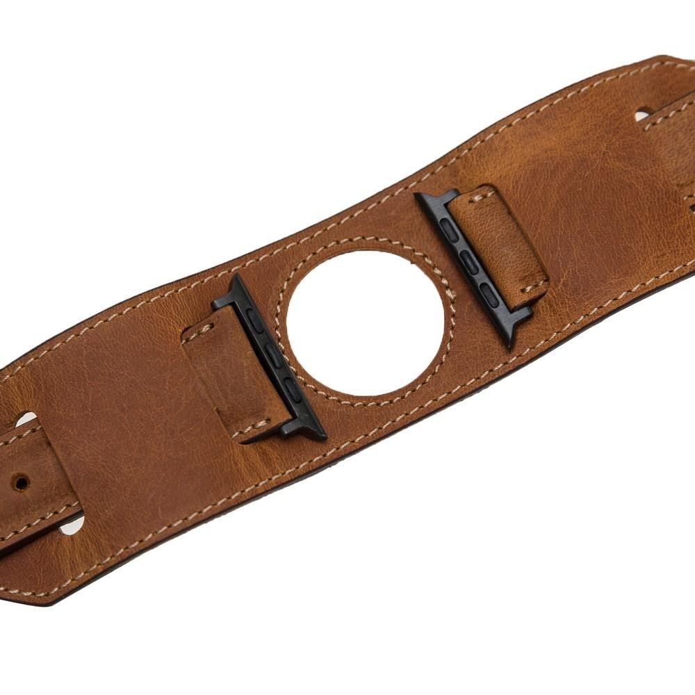 Bouletta Lederarmband für Apple Watch  42mm / 44 mm - Antic Tan