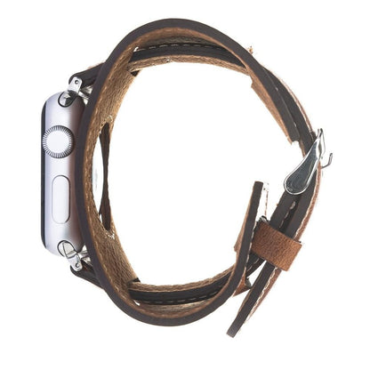 Bouletta Lederarmband für Apple Watch  42mm / 44 mm - Antic Tan
