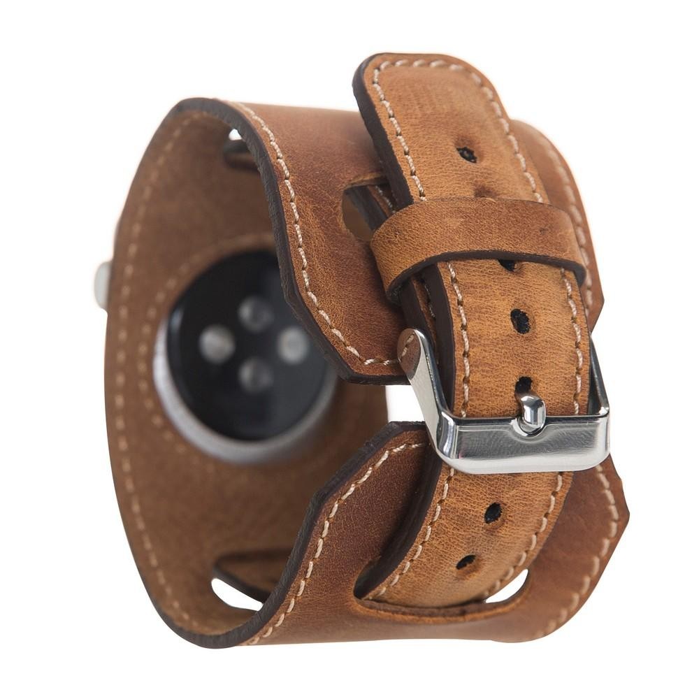 Bouletta Lederarmband für Apple Watch  42mm / 44 mm - Antic Tan