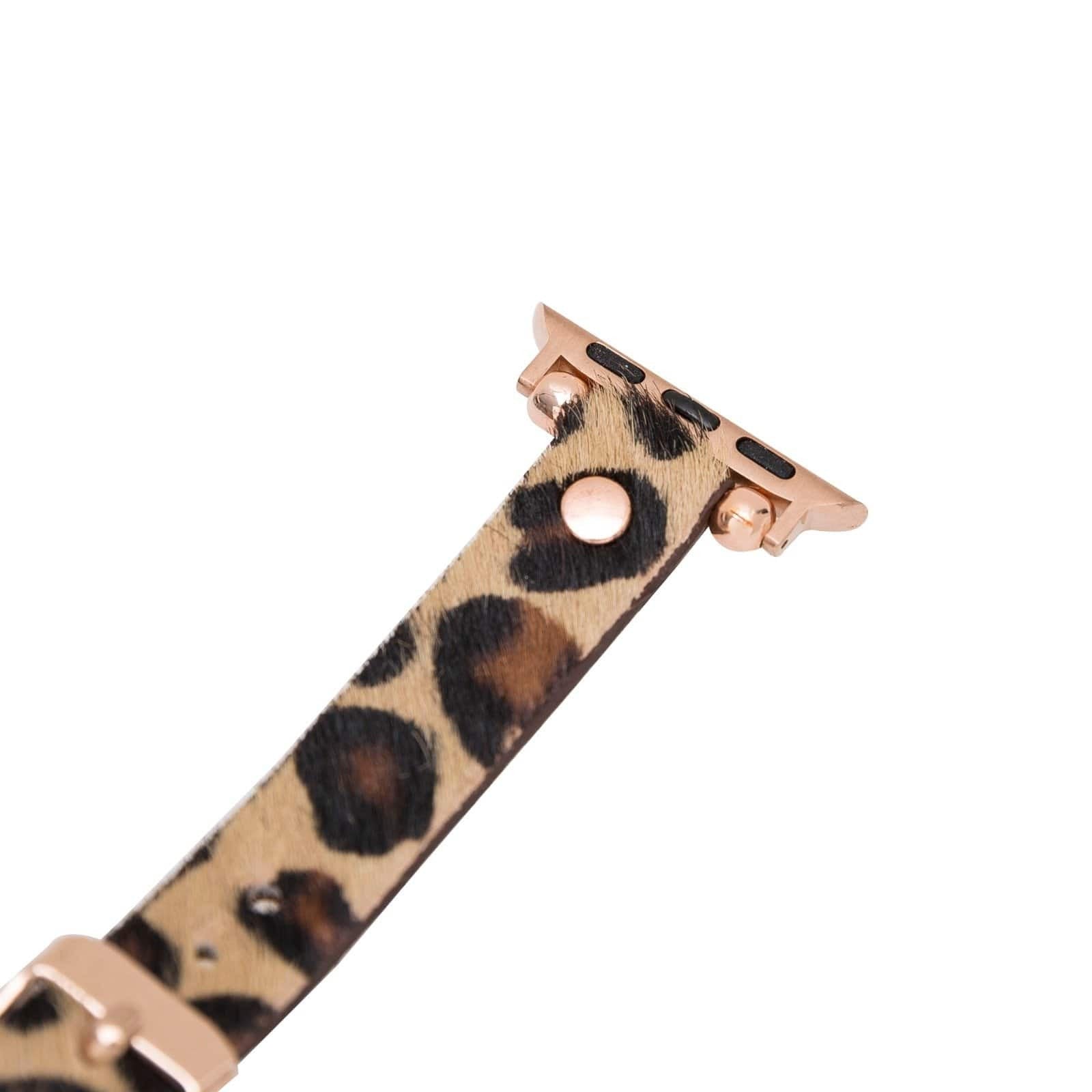 Bouletta Leder Watch Slim Band für Apple Watch 42-44mm Leopar Hairy