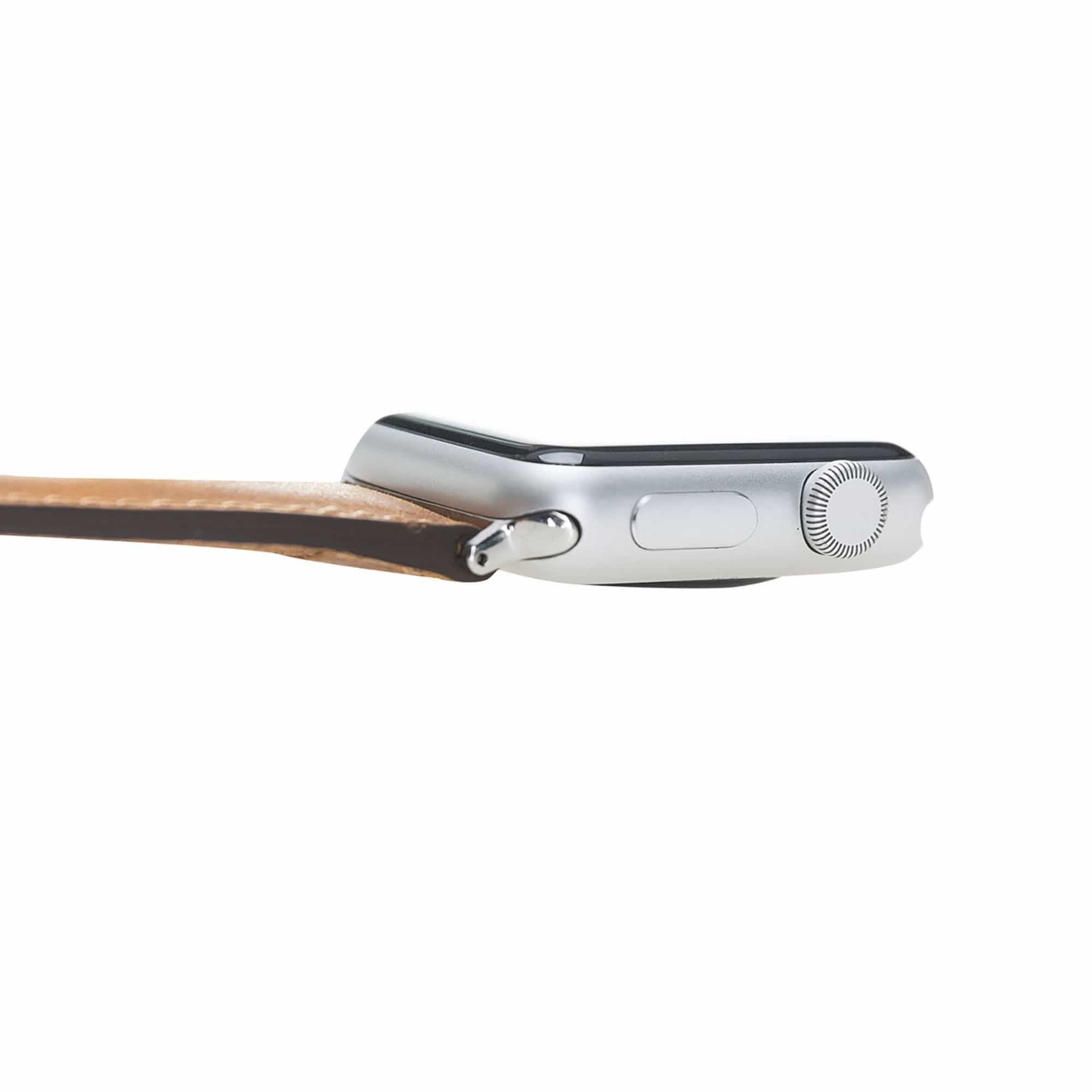 Bouletta Leder Watch Slim Band für Apple Watch 42-44 mm Vegetal Brown