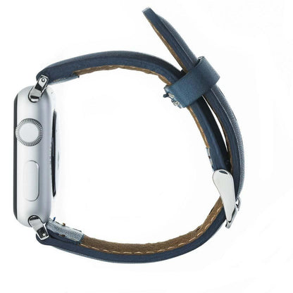 Bouletta Leder Watch Gurt für Apple Watch 42mm / 44mm - BRN Burnt Blau