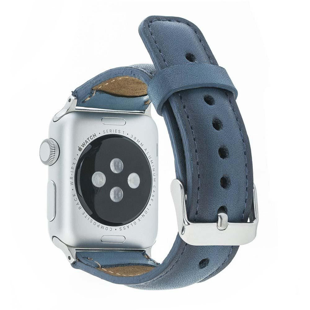 Bouletta Leder Watch Gurt für Apple Watch 42mm / 44mm - BRN Burnt Blau