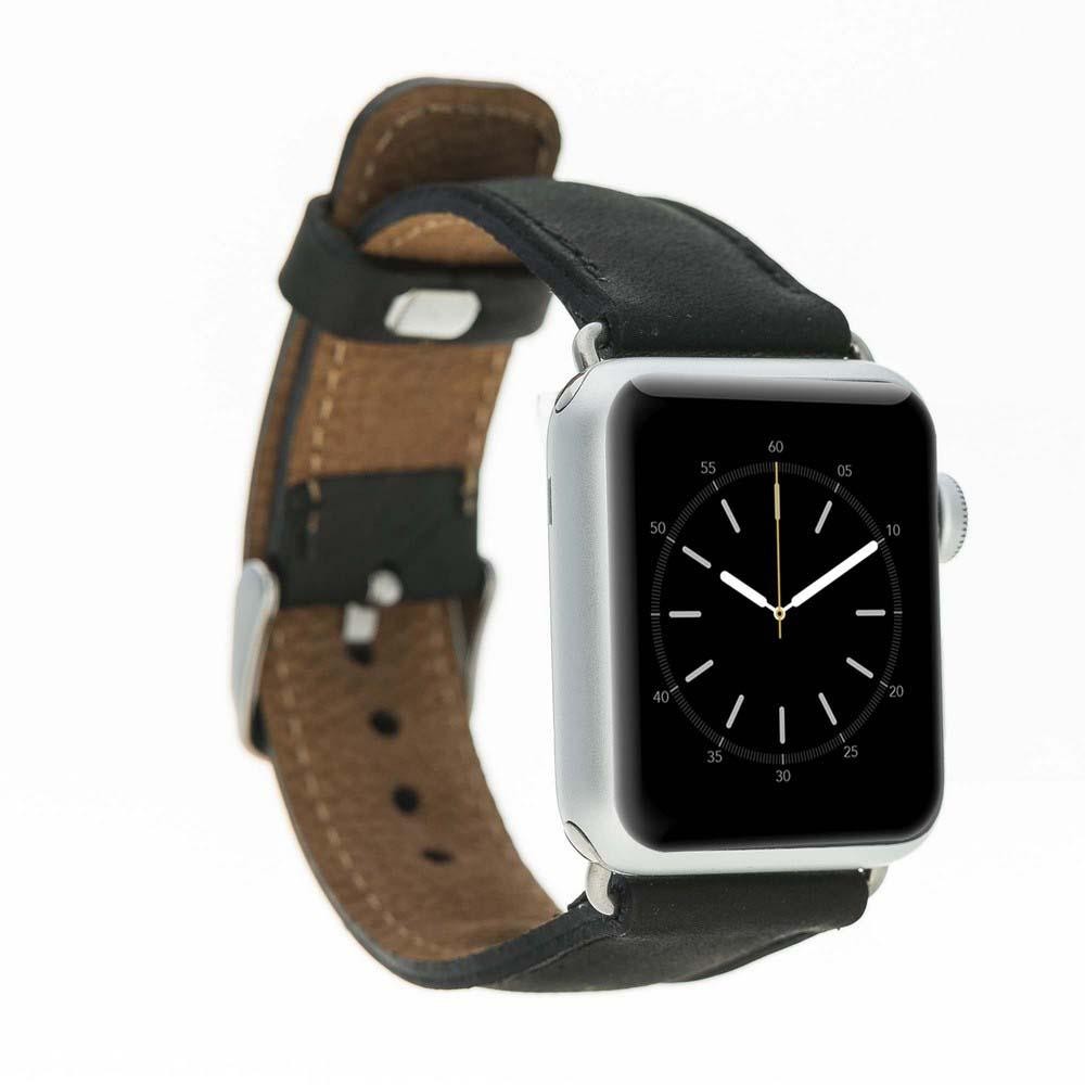 Bouletta Leder Watch Gurt für Apple Watch 42mm / 44mm - Antic Schwarz